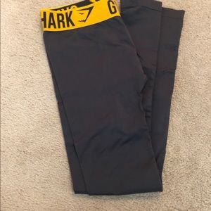 Gymshark Fit leggings- Charcoal citrus yellow